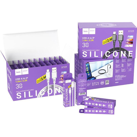 Hoco Set Assistant Silicone ������� �������� LIGHTNING, ����, 1��� - (X101)