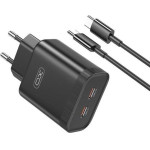 XO L105 ���������, 35W, 2 ����� PD, �� ������� TYPE-C, ������ (NB-Q190A) - (XO-L105BKT)