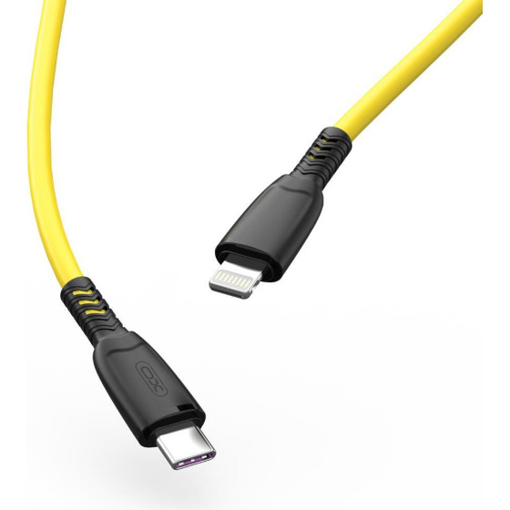 XO NB-Q246A Suluo Series ������� �������� ��������� Pd TYPE-C �� LIGHTNING, 1m, 27W, ������� - (XO-NB246A-YL)