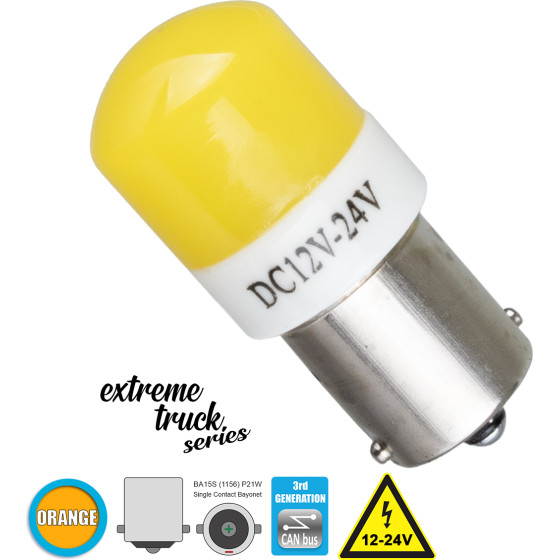 GloboStar 1156 - BA15S - P21W ����� ����������� & �������� 3rd Generation Can-Bus Extreme Truck Series Led 6 Smd 3030 3W 360lm 360� Dc 12-24V IP20 ��������� - (81265)
