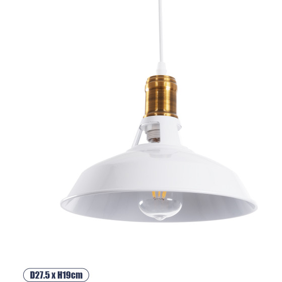 GloboStar Aner Vintage Industrial �������� ��������� ������ �������� 1 x E27 AC220-240V IP20 - �27.5 x �19cm - ����� ��������� ������� - (01072)