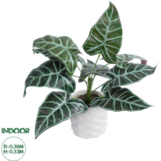 GloboStar Artificial Garden Alocasia ������� ������������ ���� �������� �38 x �33cm - (20886)