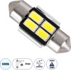 GloboStar C5W ����� ����������� 31mm Festoon 2nd Generation Can-Bus Series Led 4 Smd 5630 3W 450lm 120� Dc 12V IP20 ����� ����� 6000K - (81310)