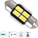 GloboStar C5W ����� ����������� 31mm Festoon 2nd Generation Can-Bus Series Led 4 Smd 5630 3W 450lm 120� Dc 12V IP20 ����� ����� 6000K - (81310)