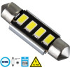 GloboStar C5W ����� ����������� 39mm Festoon 2nd Generation Can-Bus Series Led 4 Smd 5630 3W 450lm 120� Dc 12V IP20 ����� ����� 6000K - (81315)