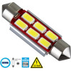 GloboStar C5W ����� ����������� 39mm Festoon 2nd Generation Can-Bus Series Led 6 Smd 5630 4W 600lm 120� Dc 12V IP20 ����� ����� 6000K - (81316)