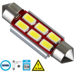 GloboStar C5W ����� ����������� 39mm Festoon 2nd Generation Can-Bus Series Led 6 Smd 5630 4W 600lm 120� Dc 12V IP20 ����� ����� 6000K - (81316)