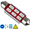 GloboStar C5W ����� ����������� 42mm Festoon 2nd Generation Can-Bus Series Led 6 Smd 5630 4W 480lm 120� Dc 12V IP20 ���� - (81323)