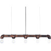 GloboStar Canal Vintage Industrial �������� ��������� ������ �������� 5 x E27 AC220-240V IP20 - �88 x �5 x �7cm - ���� ������� ��������� ���� - (01070)
