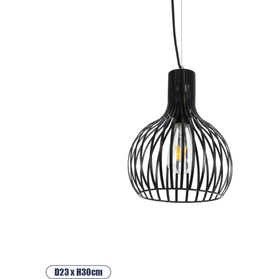 GloboStar Scandi Vintage Industrial �������� ��������� ������ �������� 1 x E27 AC220-240V IP20 - �23 x �30cm - ����� ��������� ������ - (01386)