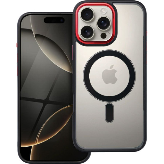 Is Tpu Mag Color Edge Iphone 16 Pro Max Trans Black Red Backcover - (MAGCETPUI16PMR)