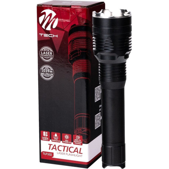M-Tech ����� ������ 1x10W 240lm IP65 171mm �42mm 3300mAh Li-Ion Tactical Laser Flashlight - 1 ���. - (TLF102)