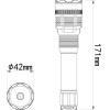 M-Tech ����� ������ 1x10W 240lm IP65 171mm �42mm 3300mAh Li-Ion Tactical Laser Flashlight - 1 ���. - (TLF102)