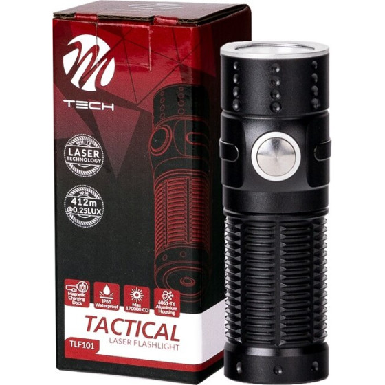 M-Tech ����� ������ 1x10W 490lm IP65 71mm �23mm 1100mAh Li-Ion Tactical Laser Flashlight - 1 ���. - (TLF101)
