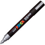 Uni-Ball ���������� Posca Pc-5M Medium Silver (PC5MMSLV)