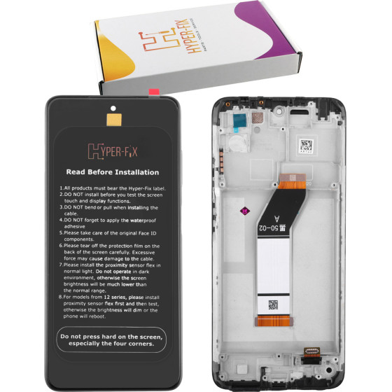 HYPER-Fix Xiaomi Redmi 10 2022 ����� + Touch Screen + Lens + Frame Black Service Pack - (HF-560001K19S00)