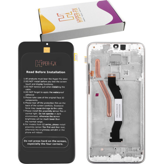 HYPER-Fix Xiaomi Redmi Note 8 Pro ����� + Touch Screen + Lens + Frame White Service Pack - (HF-56000300G700)