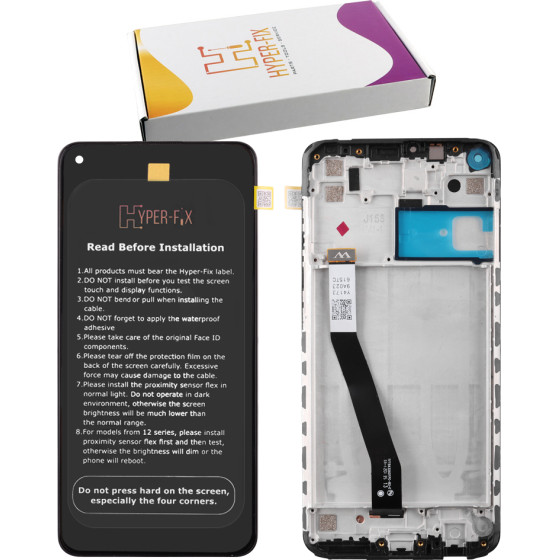 HYPER-Fix Xiaomi Redmi Note 9 ����� + Touch Screen + Lens + Frame Grey Service Pack - (HF-560003J15S00)