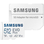Samsung Evo Plus Microsdxc 512GB Class 10 U3 V30 UHS-I With Adapter - (MB-MC512SA/EU)