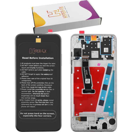 HYPER-Fix Huawei P30 Lite ����� + Touch Screen + Lens + Frame White Service Pack - (HF-02352RQC)