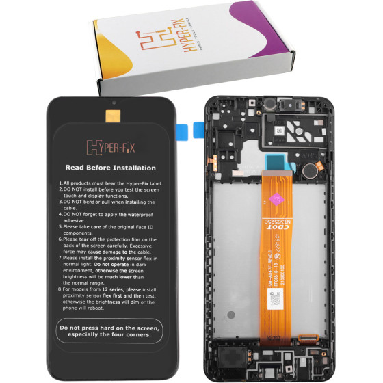 HYPER-Fix Samsung A047 A04s �����+Touch Screen + Lens + Frame Black Service Pack - (HF-GH82-29805A)