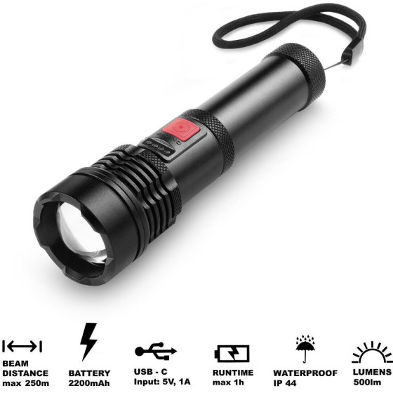 Rechargeable Flashlight Retlux - (Rpl 403)