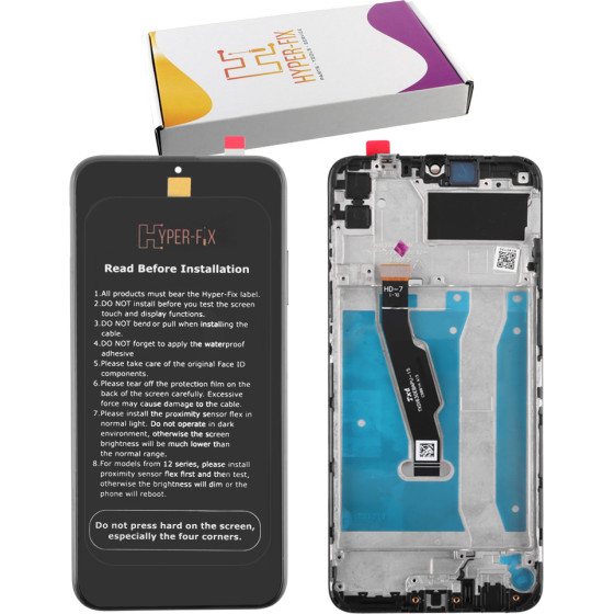 HYPER-Fix Huawei Y6P ����� + Touch Screen + Lens + Frame Black Service Pack - (HF-02353LKV)
