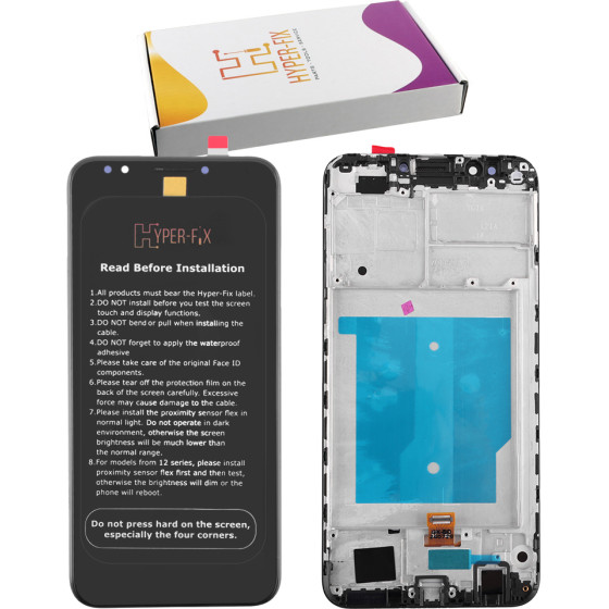 HYPER-Fix Huawei Y7 2018/Y7 Prime 2018/Honor 7C ����� + Touch Screen + Lens + Frame Black Service Pack - (HF-02351USA)