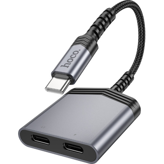 Hoco ��������� ����� ���� USB-C �� ����� ����� �� 2�USB-C ��� ���������� ��� ��� ���� - (LS40)
