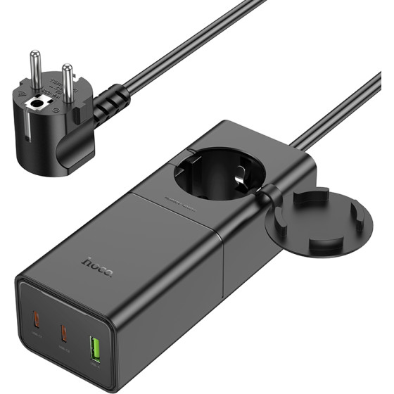 Hoco ��������� �� ��������� ������ ��� 3 ������� �������� 2� USB-C 65W ��� 1x USB-A 30W ������ - (NS4 Sharp)