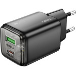 Hoco ��������� �������� �� 2 ������� �������� 1xUSB-A ��� 1xUSB-C 30W ������ - (N53 Monsoon)