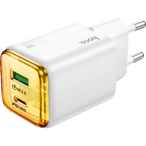 Hoco ��������� �������� �� 2 ������� �������� Usb QC3.0 30W ��� USB-C PD30W ������ - (N53 Monsoon)