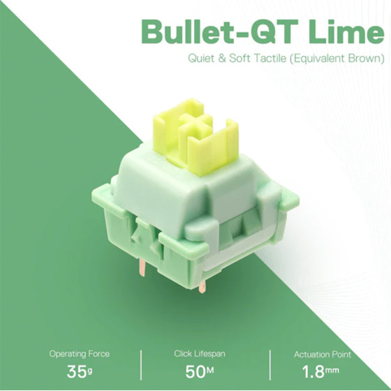 Redragon Gaming �������� - A113 Bullet-Qt Lime-Soft Tactile Mechanical Switches