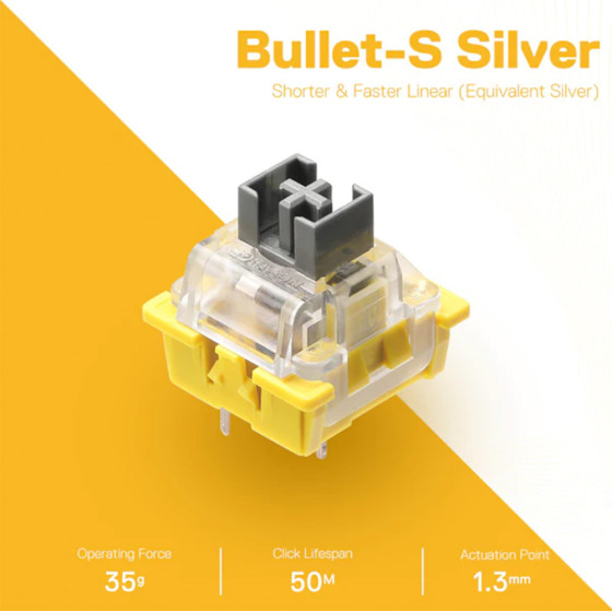 Redragon Gaming �������� - A113 Bullet-S Linear Mechanical Switches
