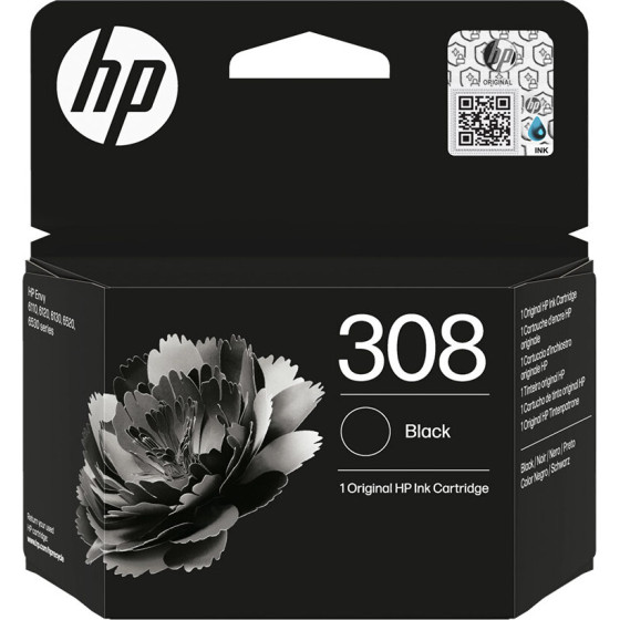 HP 308 Black Original Ink Cartridge - (7FP21UE)