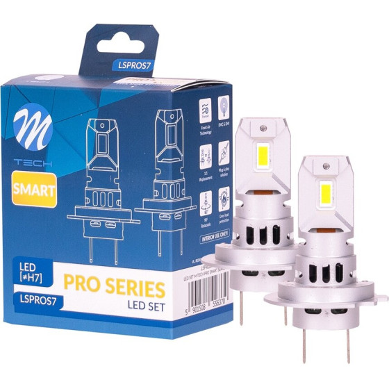 M-Tech ������ H7 12V 2x 21W max6.000K 4600lm Pro Smart Series Led - 2 ���. - (LSPROS7)