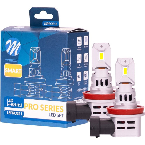 M-Tech ������ H11 12V 2x 21W max6.000K 4600lm Pro Smart Series Led - 2 ���. - (LSPROS11)