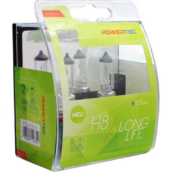 M-Tech H8 12V 35W PGJ19-1 Powertec Long Life (Up To 3.200k) �������� - 2 ��� - (PTZLL8-DUO)