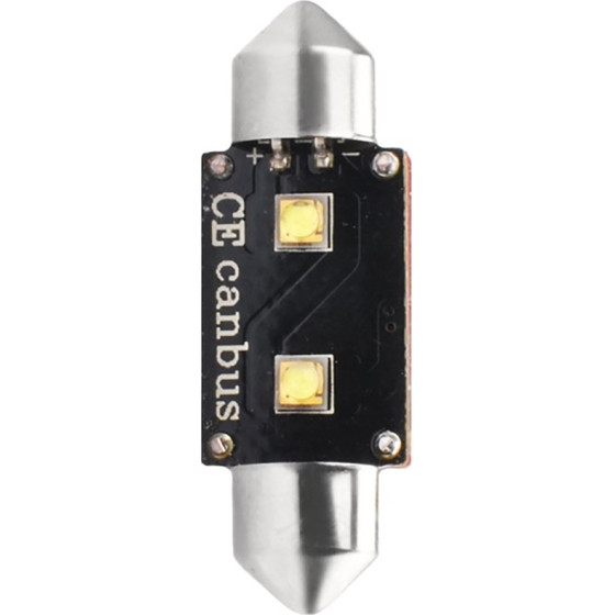 M-Tech ������� ����������� C5W/C10W 12V 6W SV8,5 36mm CAN-BUS+Radiator Led 2xHp Cree ����� Blister - 1 ���. - (LB336W-01B)