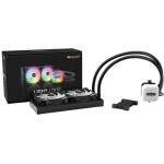 Bequiet Cpu Hydro Cooler Light Loop 240mm Intel Socket Lga 1700/1200/1150/1151/1155, Amd AM5/AM4, Square Argb Illuminating Cooling BLOCK, 2x Fan Light Wings Lx 120mm Pwm HIGH-SPEED, BLACK, 3YW. - (BW020)