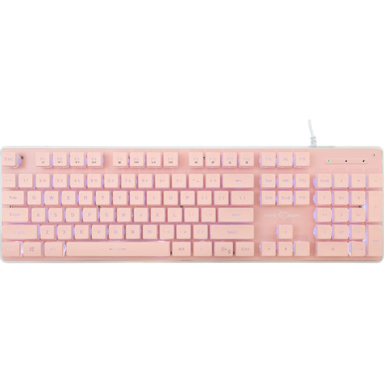 White Shark Led Keyboard GK-003441 Tachi Us Layout Pink - (TACHI-P-US)