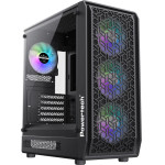 Powertech Gaming Pc Case Tempered glass, 4x Argb fan, ATX, 340x200x436mm, ����� - (PT-1309)