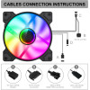 Powertech ����������� ��� Pc master, Argb LED, 120mm, 1200RPm - (SP-PT-1309-1)