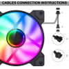 Powertech ����������� ��� Pc slave, Argb LED, 120mm, 1200RPm - (SP-PT-1309-2)