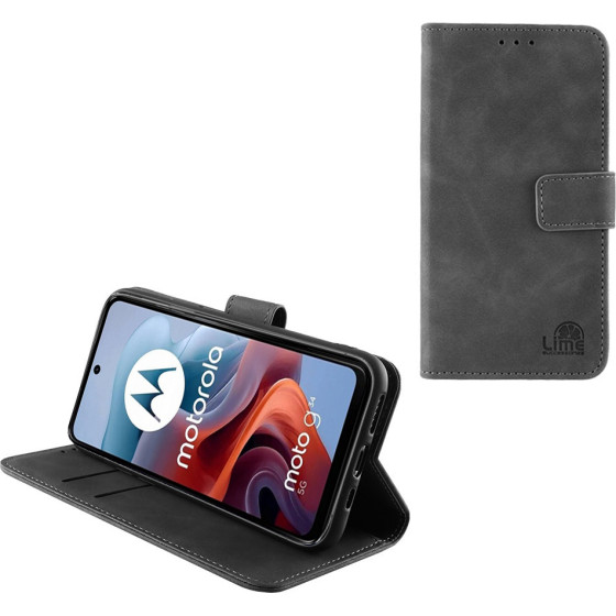 Lime Successories Lime ���� Motorola Moto G34 5G XT2363-3 6.5'' Essential Magnet Book Stand Clip GREY