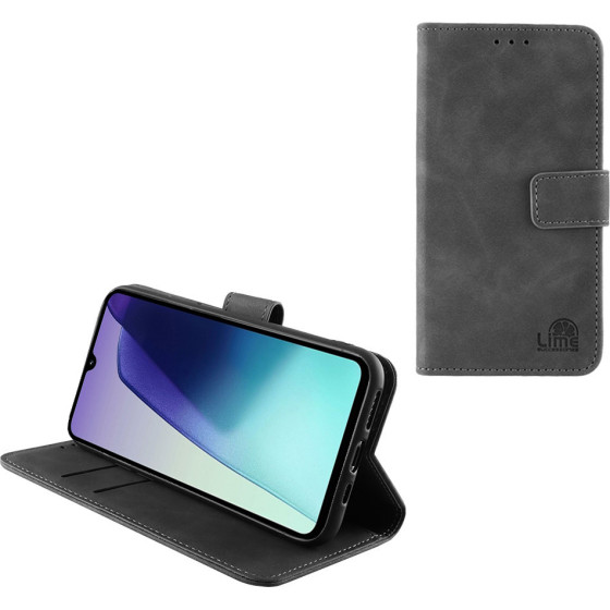 Lime Successories Lime ���� Xiaomi Redmi 14C 4G 6.88'' Essential Magnet Book Stand Clip GREY
