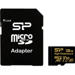 Silicon Power ����� ������ Microsdhc High Endurance, 128GB, Class 10 UHS-I U3 A1 V30 - (SP128GBSTXDV3V1HSP)