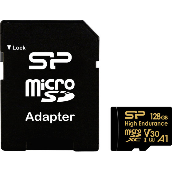 Silicon Power ����� ������ Microsdhc High Endurance, 128GB, Class 10 UHS-I U3 A1 V30 - (SP128GBSTXDV3V1HSP)
