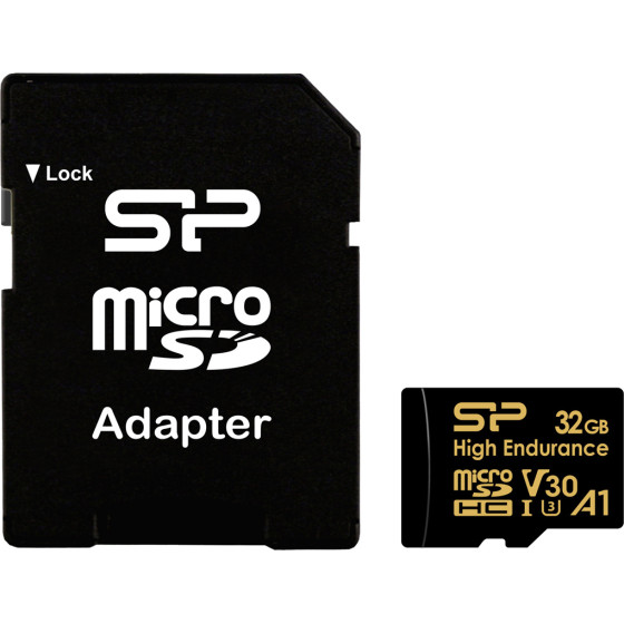 Silicon Power ����� ������ Microsdhc High Endurance, 32GB, Class 10 UHS-I U3 A1 V30 - (SP032GBSTHDV3V1HSP)