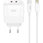 XO L140 Gan Nitride ��������� 35W USB-C , 2 �����, �� ������� LIGHTNING, ������ - (XO-L140L)